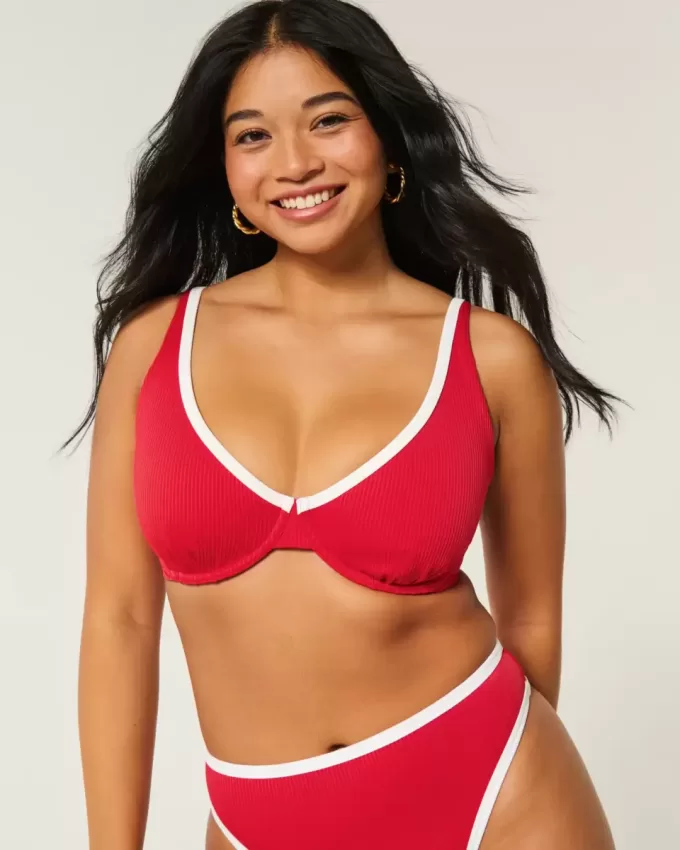 Top de bikini cu sârmă, curbat, înalt Apex Top de bikini cu sârmă, curbat, înalt Apex