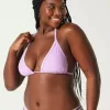 Top de bikini triunghi cu cusături brodate Top de bikini triunghi cu cusături brodate
