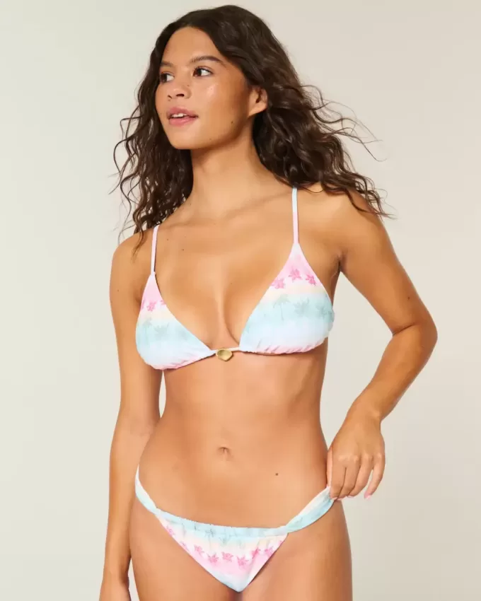Top de bikini triunghi cu farmec peste umeri Top de bikini triunghi cu farmec peste umeri