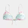 Top de bikini triunghi cu farmec peste umeri Top de bikini triunghi cu farmec peste umeri