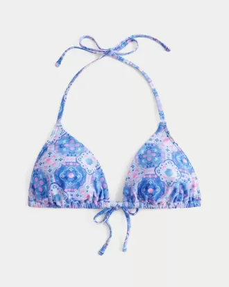 Top de bikini triunghi cu Halter Vacanță de primăvară