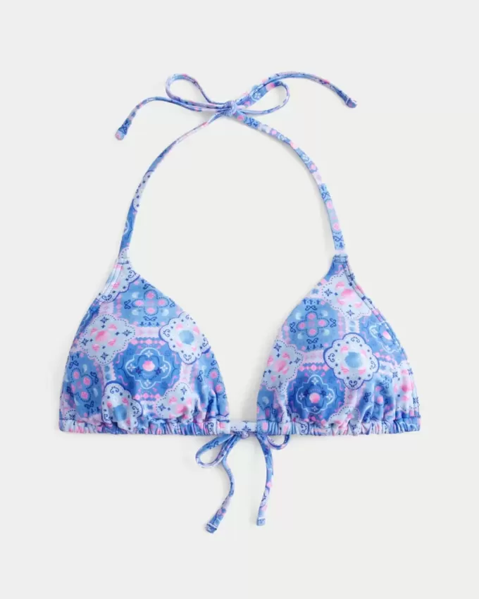 Top de bikini triunghi cu Halter Vacanță de primăvară Top de bikini triunghi cu Halter Vacanță de primăvară