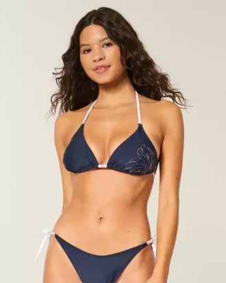 Top de bikini triunghi cu Halter Vacanță de primăvară