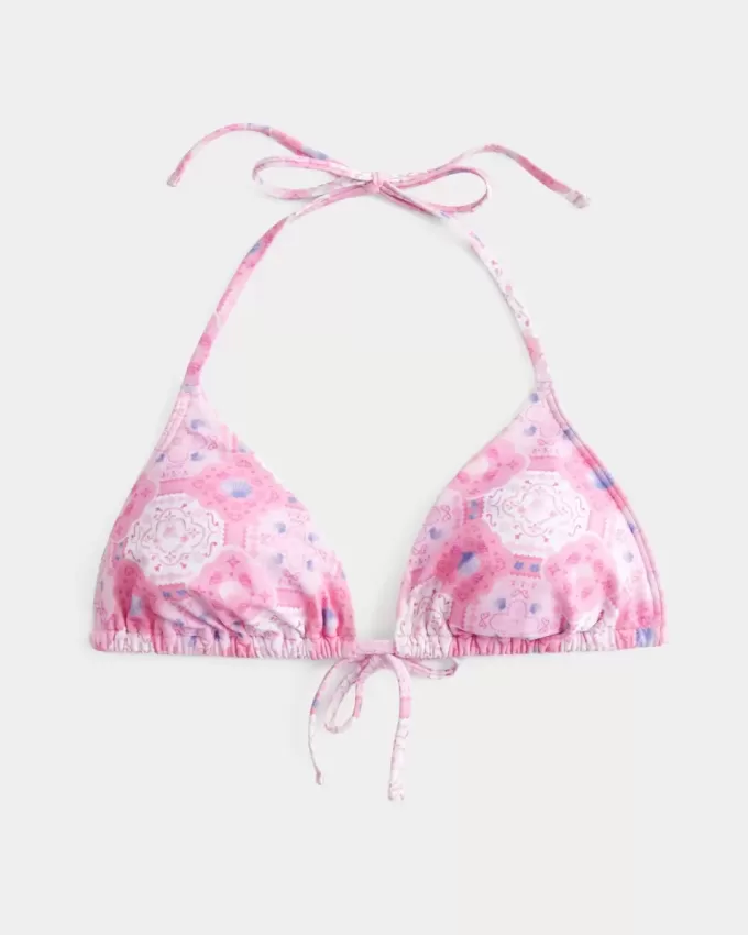 Top de bikini triunghi cu Halter Vacanță de primăvară Top de bikini triunghi cu Halter Vacanță de primăvară