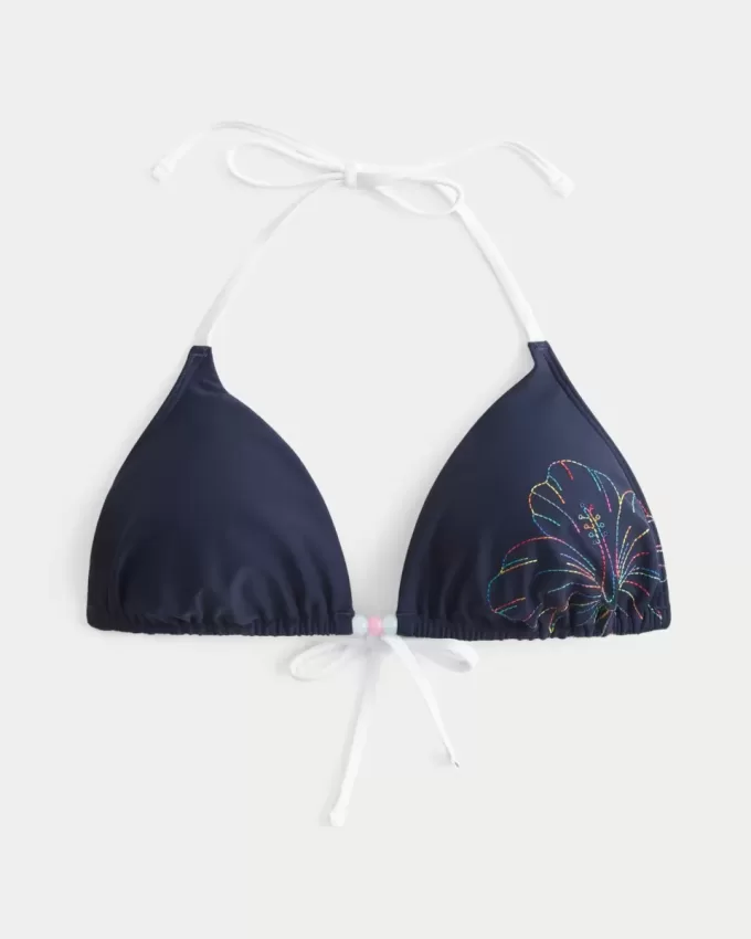 Top de bikini triunghi cu Halter Vacanță de primăvară Top de bikini triunghi cu Halter Vacanță de primăvară