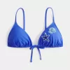 Top de bikini triunghi cu margele peste umeri Top de bikini triunghi cu margele peste umeri