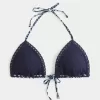 Top de bikini triunghi în stil croșetat