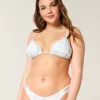 Top de bikini triunghi ornamentat Top de bikini triunghi ornamentat