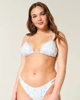 Top de bikini triunghi ornamentat