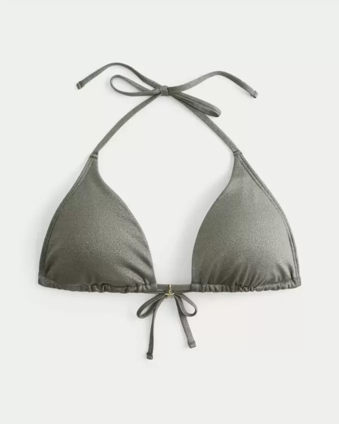 Top de bikini triunghi Shimmer
