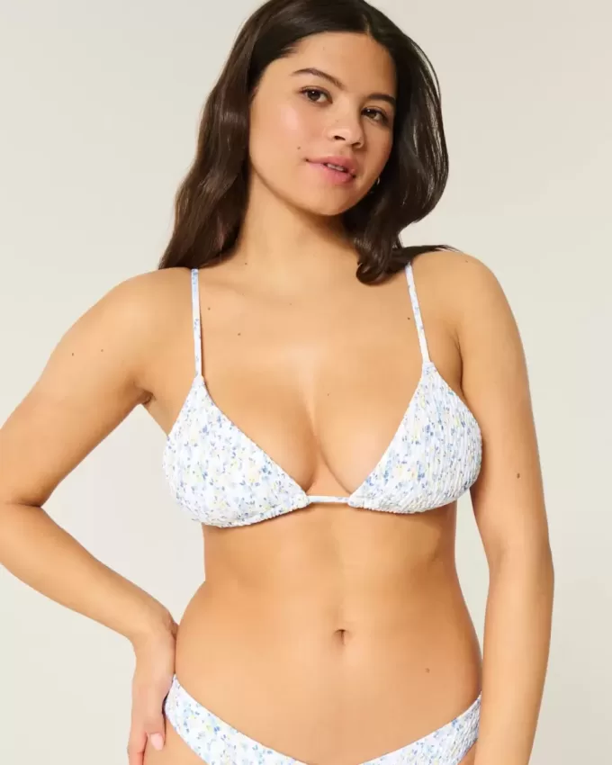 Top de bikini triunghi smocked Top de bikini triunghi smocked