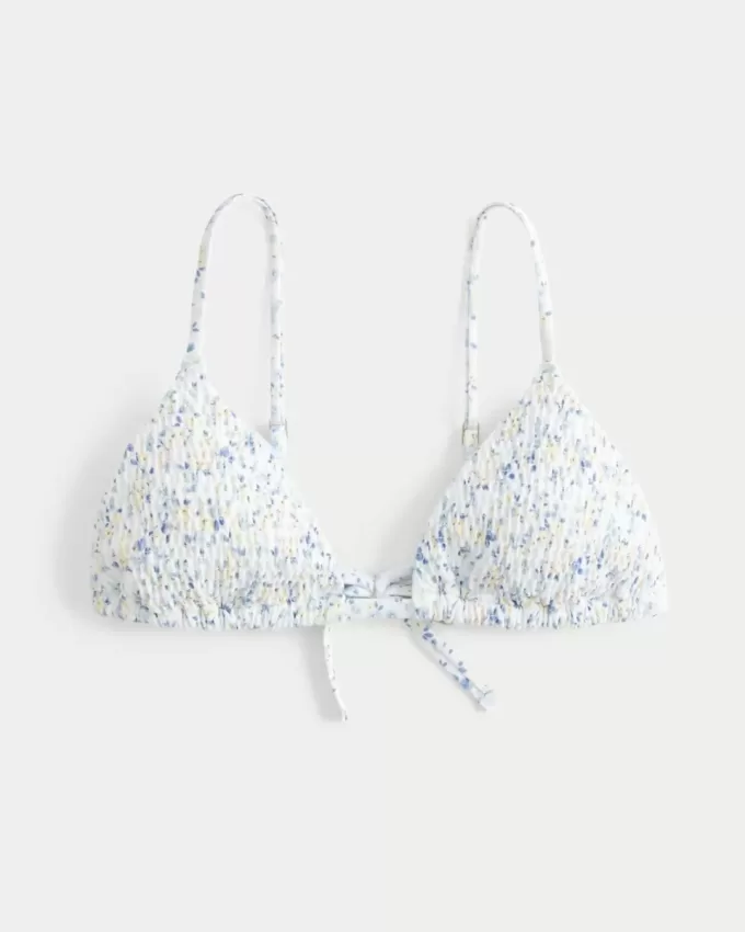 Top de bikini triunghi smocked Top de bikini triunghi smocked