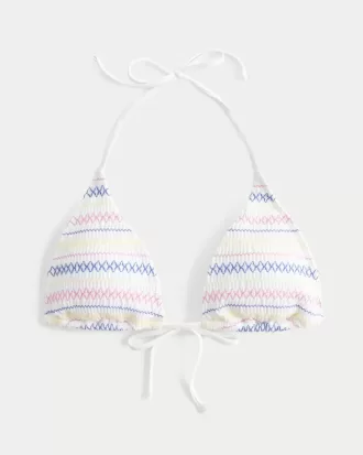 Top de bikini triunghi smocked Halter