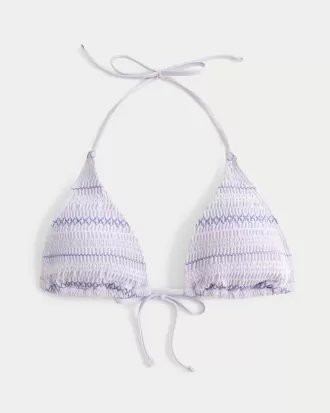Top de bikini triunghi smocked Halter