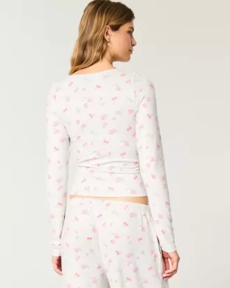 Top de pijama confortabil cu model Berry