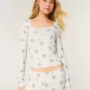 Top de pijama confortabil cu model de urs Top de pijama confortabil cu model de urs
