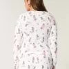Top de pijama confortabil cu model de urs Top de pijama confortabil cu model de urs