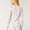 Top de pijama confortabil cu model de urs Top de pijama confortabil cu model de urs