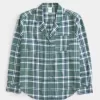 Top de pijama de flanel cu maneca lunga Top de pijama de flanel cu maneca lunga