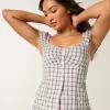 Top din poplin stretch cu mâneci scurte Top din poplin stretch cu mâneci scurte