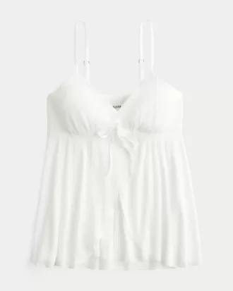 Top pentru babydoll Crinkle Shine Flyaway