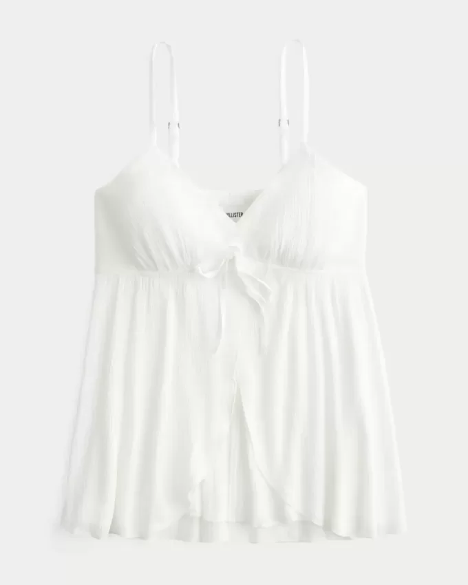 Top pentru babydoll Crinkle Shine Flyaway Top pentru babydoll Crinkle Shine Flyaway