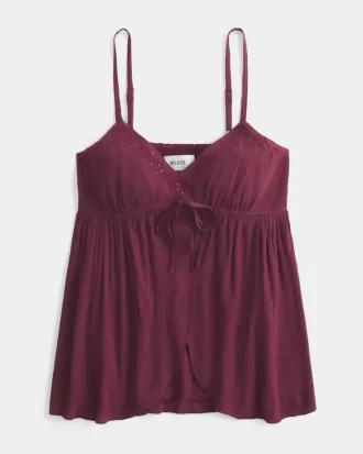 Top pentru babydoll Crinkle Shine Flyaway