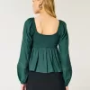 Top pentru babydoll cu bust rucat ușor Top pentru babydoll cu bust rucat ușor