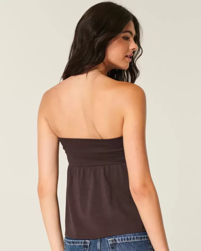 Top pentru babydoll fără bretele Top pentru babydoll fără bretele