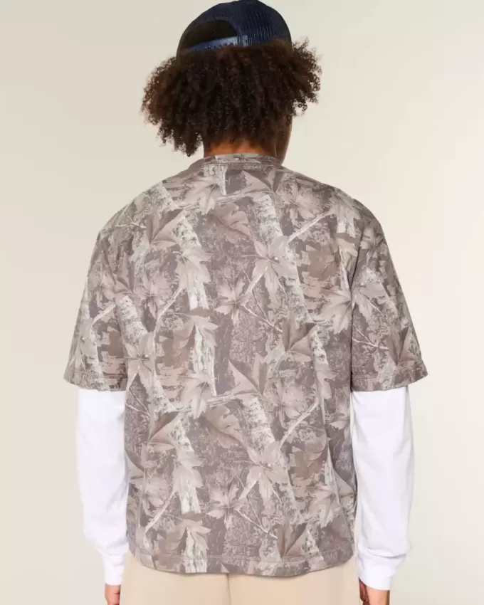 Tricou Boxy Crop Heavyweight Camo Crew Tricou Boxy Crop Heavyweight Camo Crew