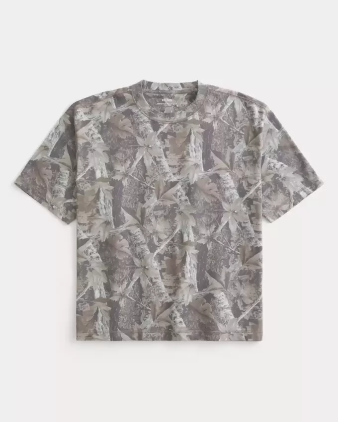 Tricou Boxy Crop Heavyweight Camo Crew Tricou Boxy Crop Heavyweight Camo Crew
