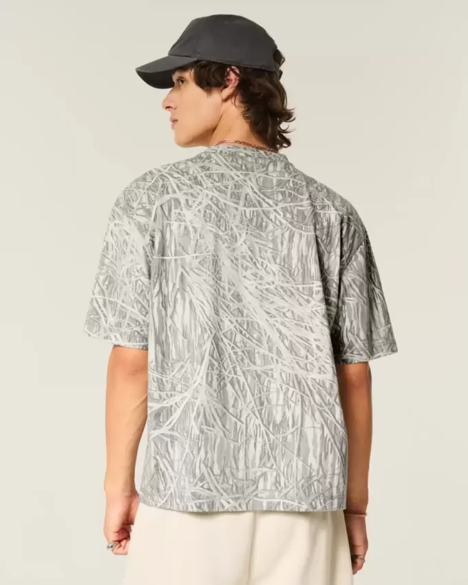 Tricou Boxy Crop Heavyweight Camo Crew Tricou Boxy Crop Heavyweight Camo Crew