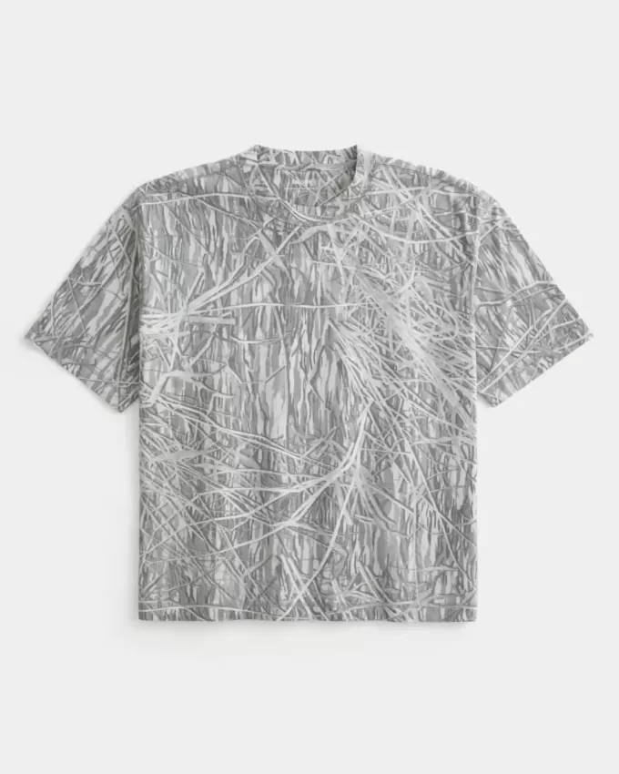 Tricou Boxy Crop Heavyweight Camo Crew Tricou Boxy Crop Heavyweight Camo Crew