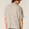 Tricou Boxy Crop Heavyweight cu imprimeu leopard Tricou Boxy Crop Heavyweight cu imprimeu leopard