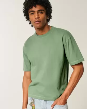 Tricou Boxy Crop Heavyweight Washed Crew