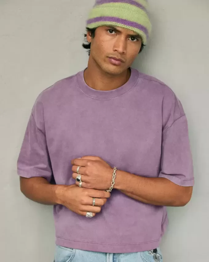 Tricou Boxy Crop Heavyweight Washed Crew Tricou Boxy Crop Heavyweight Washed Crew