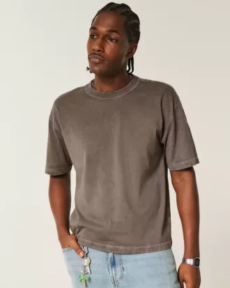 Tricou Boxy Crop Heavyweight Washed Crew Tricou Boxy Crop Heavyweight Washed Crew