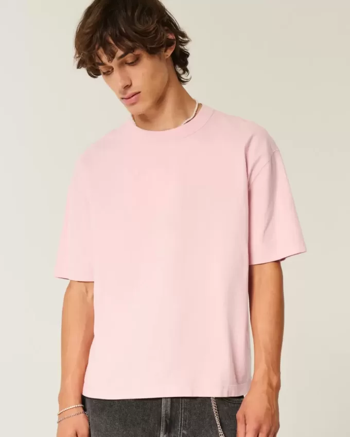 Tricou Boxy Crop Heavyweight Washed Crew Tricou Boxy Crop Heavyweight Washed Crew