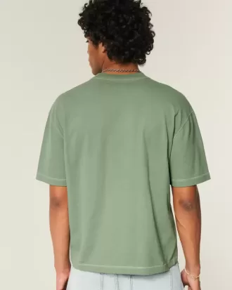 Tricou Boxy Crop Heavyweight Washed Crew