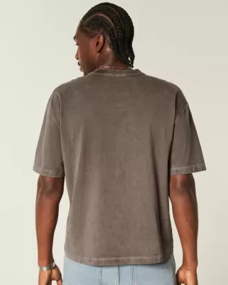 Tricou Boxy Crop Heavyweight Washed Crew Tricou Boxy Crop Heavyweight Washed Crew