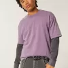 Tricou Boxy Crop Heavyweight Washed Crew Tricou Boxy Crop Heavyweight Washed Crew