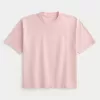 Tricou Boxy Crop Heavyweight Washed Crew Tricou Boxy Crop Heavyweight Washed Crew