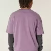 Tricou Boxy Crop Heavyweight Washed Crew Tricou Boxy Crop Heavyweight Washed Crew
