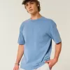 Tricou boxy, din bumbac spalat, cu greutate mare Tricou boxy, din bumbac spalat, cu greutate mare