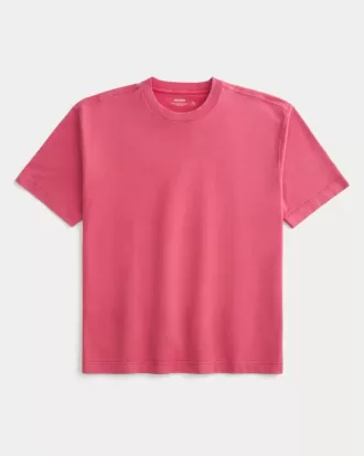 Tricou boxy, din bumbac spalat, cu greutate mare