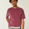 Tricou boxy, din bumbac spalat, cu greutate mare Tricou boxy, din bumbac spalat, cu greutate mare