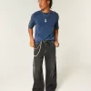 Tricou boxy, din bumbac spalat, cu greutate mare Tricou boxy, din bumbac spalat, cu greutate mare