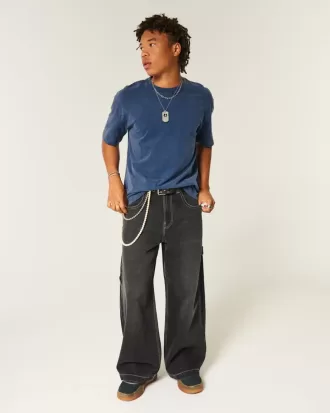 Tricou boxy, din bumbac spalat, cu greutate mare