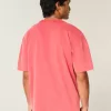 Tricou boxy, din bumbac spalat, cu greutate mare Tricou boxy, din bumbac spalat, cu greutate mare