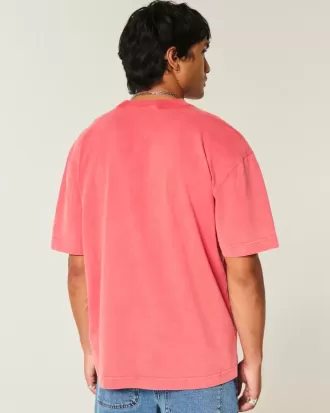 Tricou boxy, din bumbac spalat, cu greutate mare